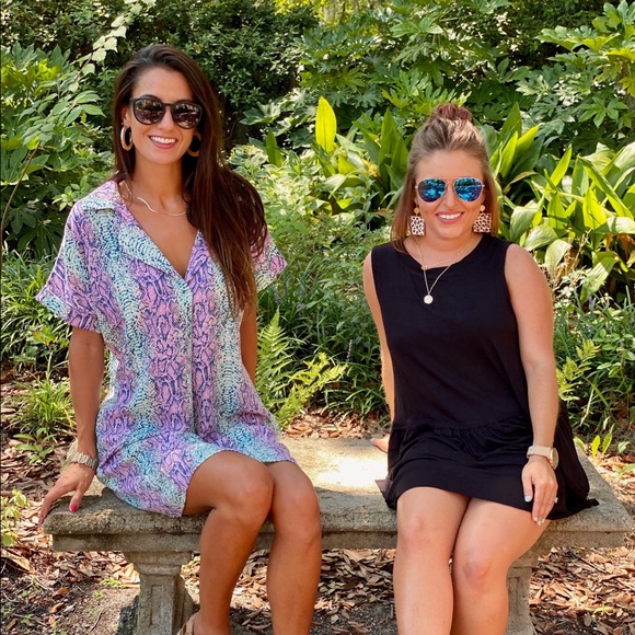 Electric Snake Collared Dress - Picture 5 of 6